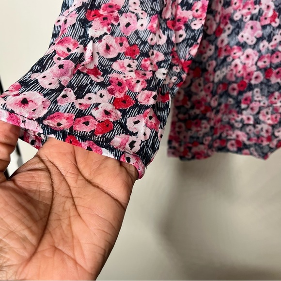 J Jill Floral Long Sleeve Blouse XL - Picture 3 of 12